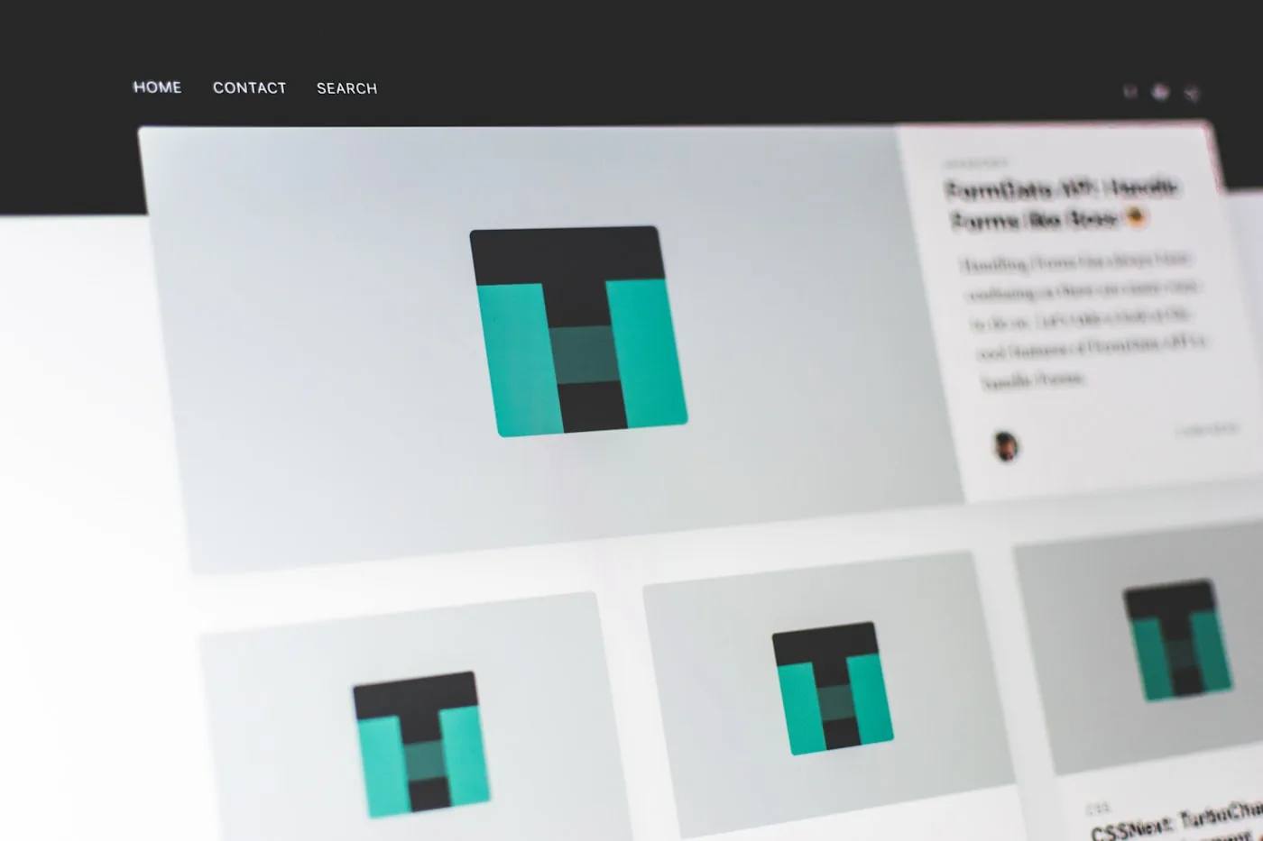 Computerscherm met een webinterface