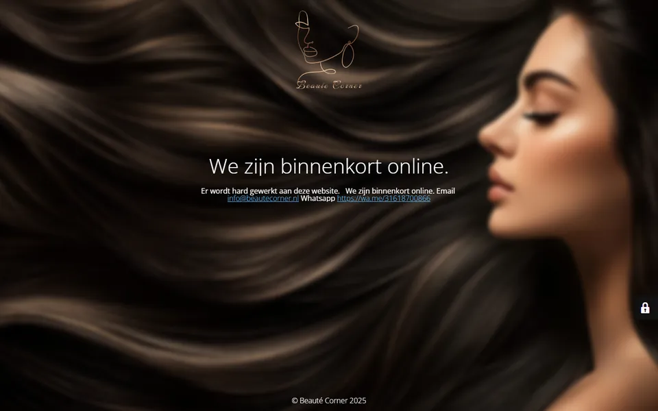 Website van Beauté Corner