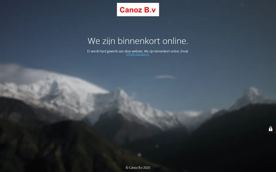 Website van Canoz B.V.