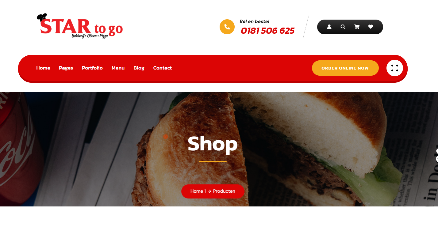 Website van Star Bakkerij